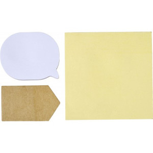 3 vrste ljepljivih papirića u torbici, bijele boje