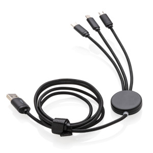 Light up logo 3-in-1 cable, black