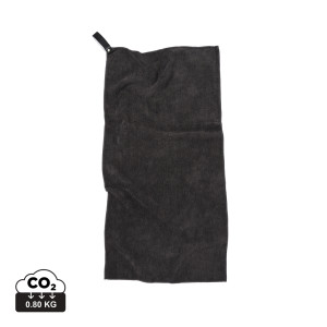 VINGA GRS RPET active dry towel 40 x 80cm black
