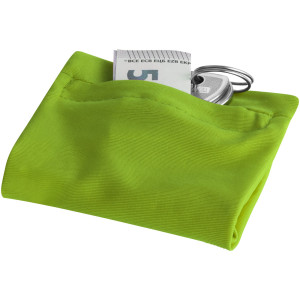 Squat wristband with zippered pocket, Lime