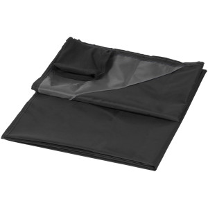 Stow-and-go water-resistant picnic blanket, solid black