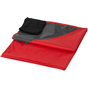 Stow-and-go water-resistant picnic blanket, Red