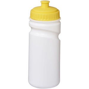 Easy-squeezy 500 ml white sport bottle, White,Yellow