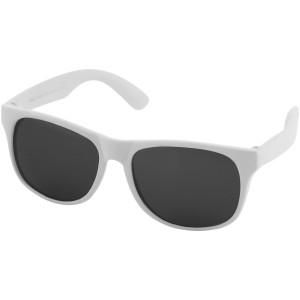Retro single coloured sunglasses, White