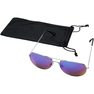 Aviator sunglasses with mirrored lenses, Magenta