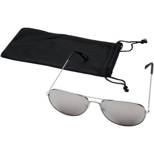 Aviator sunglasses with mirrored lenses, Silver