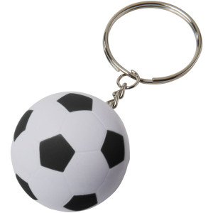 Striker football keychain, White, solid black