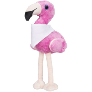 Flamo plush flamingo with brandable bandana, Pink