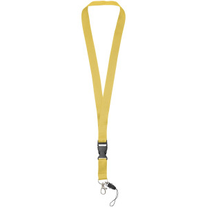 Sagan phone holder lanyard with detachable buckle, Yellow