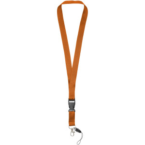 Sagan phone holder lanyard with detachable buckle, Orange