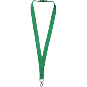 Dylan cotton lanyard with safety clip, Green