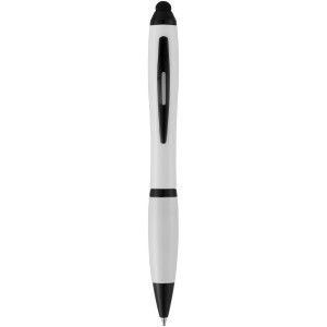 Nash stylus ballpoint pen with coloured grip, White
