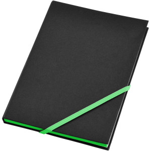 Travers hard cover notebook, solid black,Green