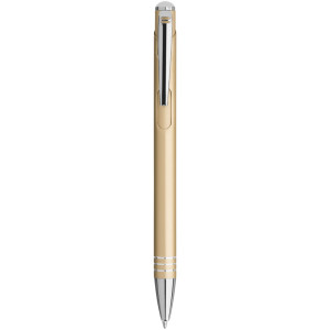 Izmir ballpoint pen with knurled pusher, champagne