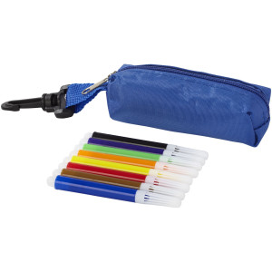Bolt 8-piece coloured marker set with pouch, Blue