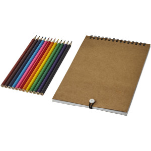 Claude colouring set with notebook, Natural