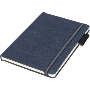 Jeans A5 fabric notebook, Dark blue