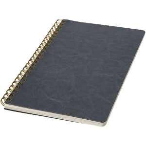 Spiraly A5 leather look journal, Gray