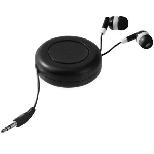 Reely retractable earbuds, solid black
