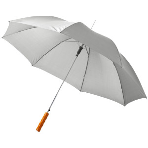 Lisa 23'' auto open umbrella with wooden handle, Light grey