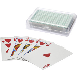 Reno playing cards set in case, Green,Transparent