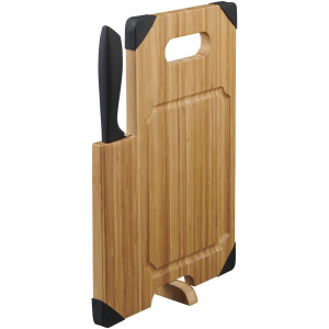 Avery bamboo cutting board with knife, Wood