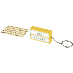 Cinema LED keychain light, Yellow