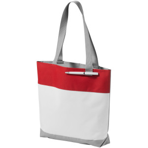 Bloomington convention tote bag, White,Red