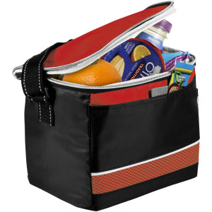 Levy sports cooler bag, solid black,Red