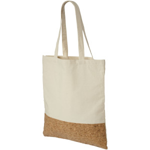 Cory 175 g/m2 cotton and cork tote bag, Natural