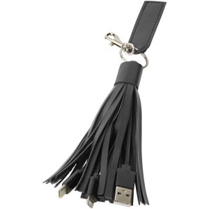 Tassel 3-in-1 Fabric Cable, solid black