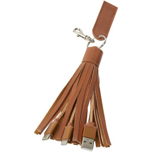 Tassel 3-in-1 Fabric Cable, Brown