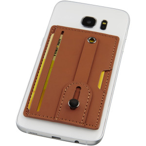 Prime RFID phone wallet with strap, Brown