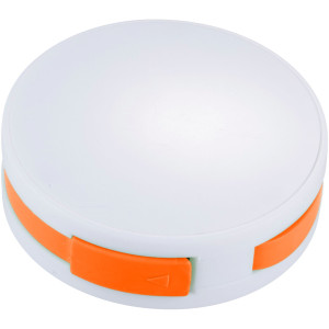 Round 4-port USB hub, White,Orange