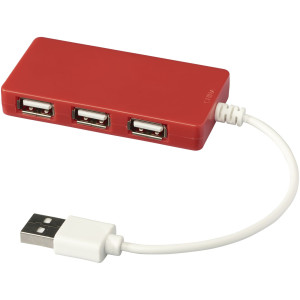 Brick 4-port USB hub, Red