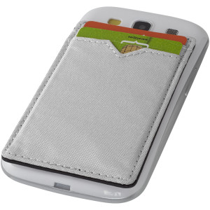 Eye dual pocket RFID smartphone wallet, Silver