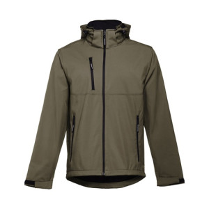 ZAGREB. Men's softshell with removable hood