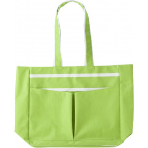 Polyester (600D) bright coloured beach bag., Light green