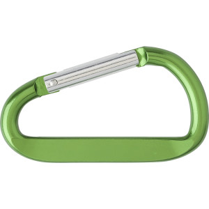 Aluminium carabiner key chain, light green