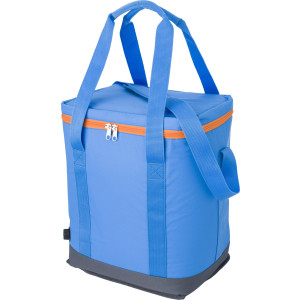 Self-inflatable cooling bag, light blue