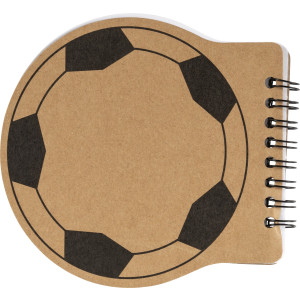 Football shaped notebook, Brown