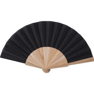 Wooden hand fan, Black
