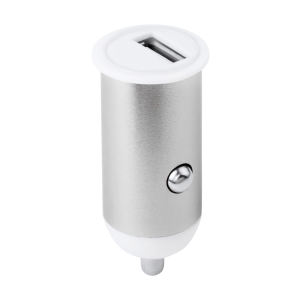 Bozix, aluminijski USB punjač za automobil s baterijom od 1000 mAh, srebrne boje