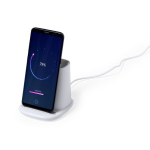 Wireless charger 5W, USB hub 2.0, pen holder, phone stand white