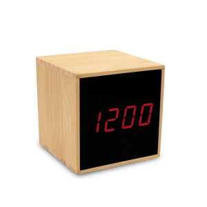 Bamboo desk clock with alarm | Katherine wood