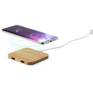 Bamboo wireless charger 5W brown