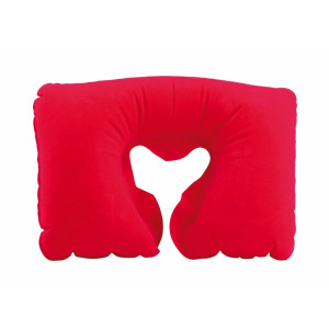 Inflatable travel pillow red
