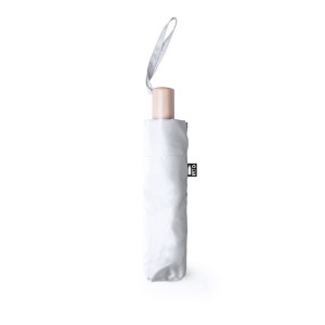 RPET windproof manual umbrella, foldable white
