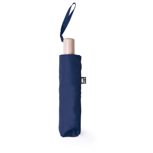 RPET windproof manual umbrella, foldable navy blue