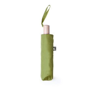 RPET windproof manual umbrella, foldable green